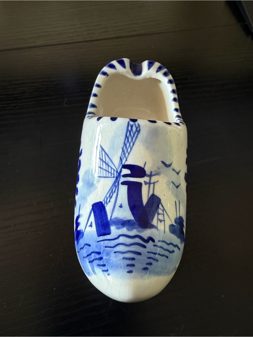 Delft Blue hand painted Blue and White Ceramic Decorative Shoe - Holland - Picture 2 of 5